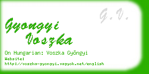 gyongyi voszka business card